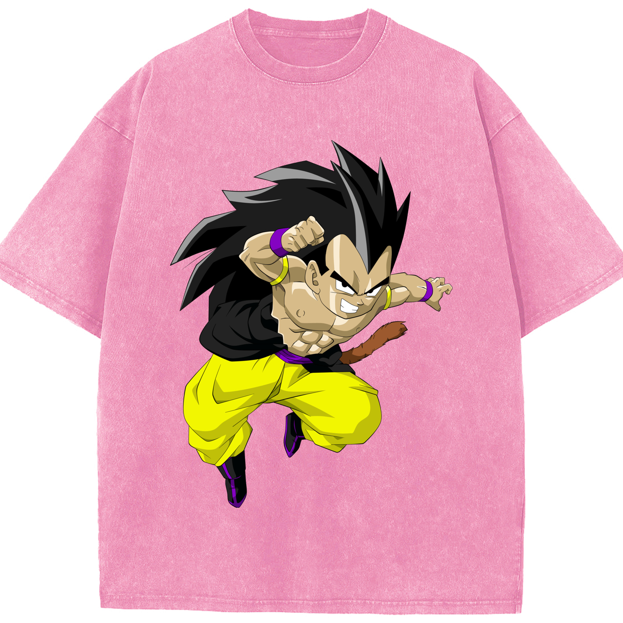 （画像用） ドラゴンボール ベジータ四世（Bejīta Yonsei）DRAGON BALL Vegeta IV 綿100% ヴィンテージ風 半袖Tシャツ（フロントプリント）